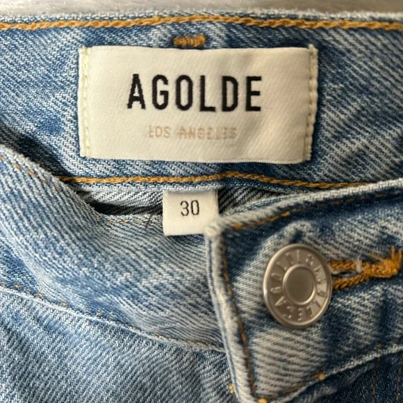 Agolde Classic Light Blue Jean Shorts